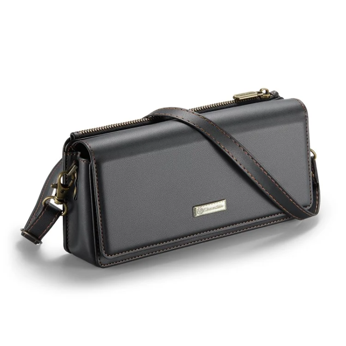 Caseme - CASEME Crossbody Väska RFID Blocking Me30 Max Läder - Svart