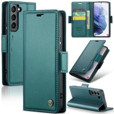 Caseme - CASEME Pl&aring;nboksfodral Konstl&auml;der f&ouml;r Samsung Galaxy S21+ 5G - Gr&ouml;n
