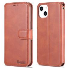 AZNS - AZNS iPhone 13 Pl&aring;nboksfodral Konstl&auml;der - Brun