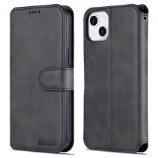 AZNS - AZNS iPhone 13 Pl&aring;nboksfodral Konstl&auml;der - Svart