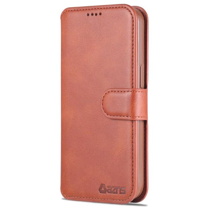 AZNS - AZNS iPhone 13 Plånboksfodral Konstläder - Brun