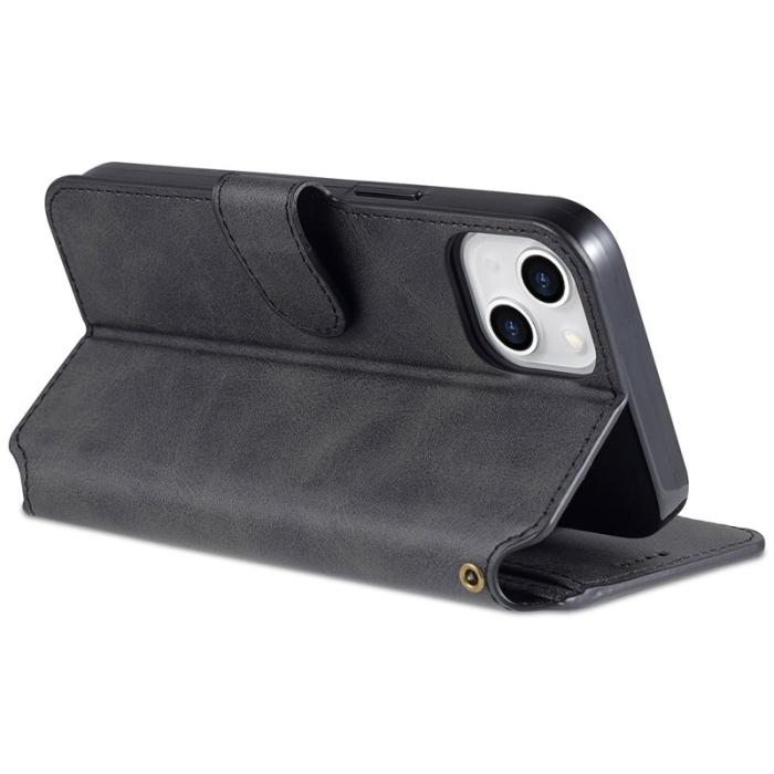 AZNS - AZNS iPhone 13 Plånboksfodral Konstläder - Svart