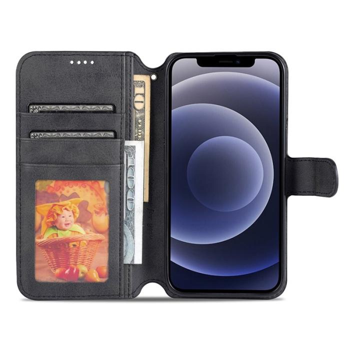 AZNS - AZNS iPhone 13 Plånboksfodral Konstläder - Svart