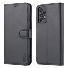 AZNS - AZNS Samsung Galaxy A73 5G Fodral KonstL&auml;der - Svart