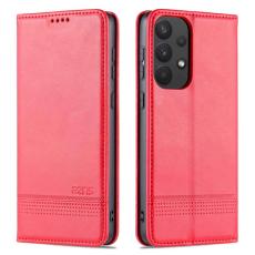 AZNS - AZNS Samsung Galaxy A73 Pl&aring;nboksfodral Konstl&auml;der - R&ouml;d