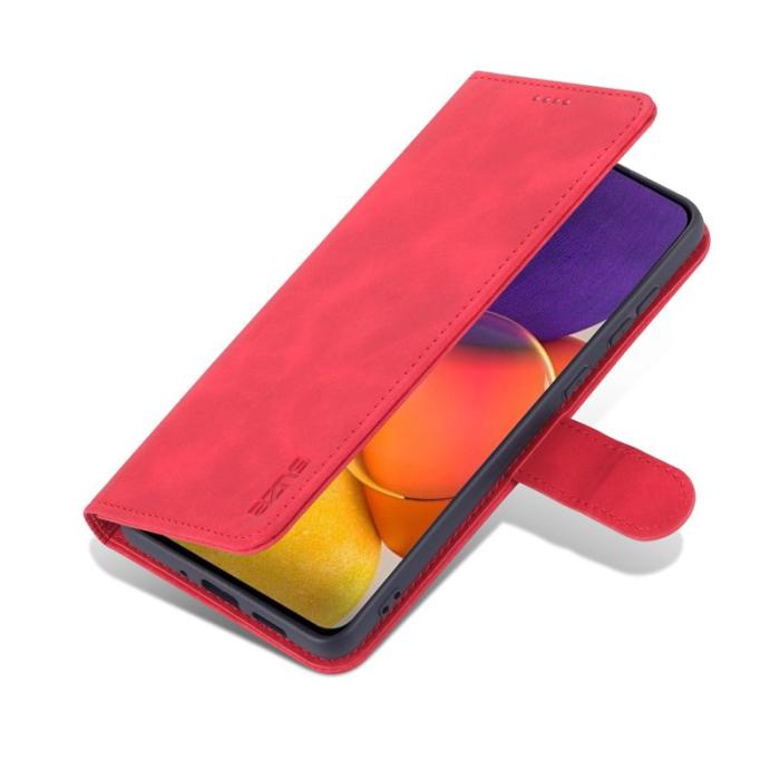 AZNS - AZNS Samsung Galaxy A73 5G Plånboksfodral Konstläder - Röd