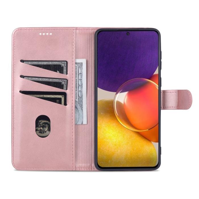 AZNS - AZNS Samsung Galaxy A73 Plånboksfodral Konstläder - Roséguld