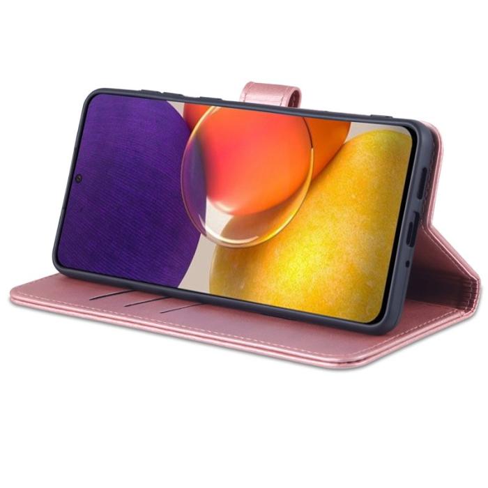 AZNS - AZNS Samsung Galaxy A73 Plånboksfodral Konstläder - Roséguld