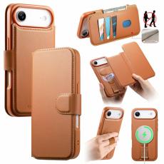 CASENEO - CASENEO iPhone Air Pl&aring;nboksfodral RFID Blocking Konstl&auml;der - Brun