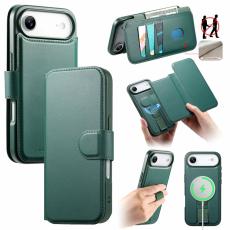 CASENEO - CASENEO iPhone Air Pl&aring;nboksfodral RFID Blocking Konstl&auml;der - Gr&ouml;n