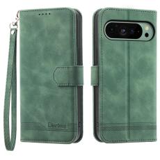 DIERFENG - DIERFENG DF-03 Pl&aring;nboksfodral f&ouml;r Google Pixel 9 - Konstl&auml;der - Gr&ouml;n