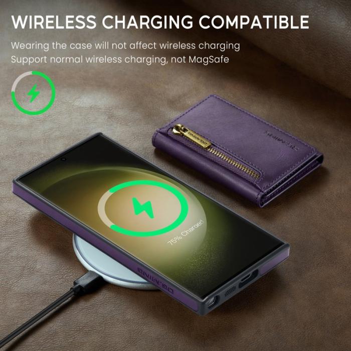 DG.MING - DG.MING M5 Series Mobilskal till Samsung Galaxy S24 Ultra Konstläder Lila
