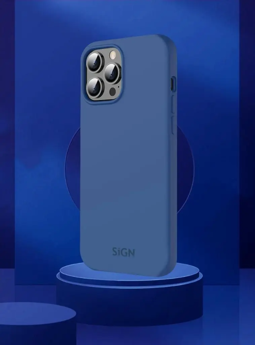 SiGN - SiGN iPhone 14 Pro Max Skal Liquid Silicone - Havsblått