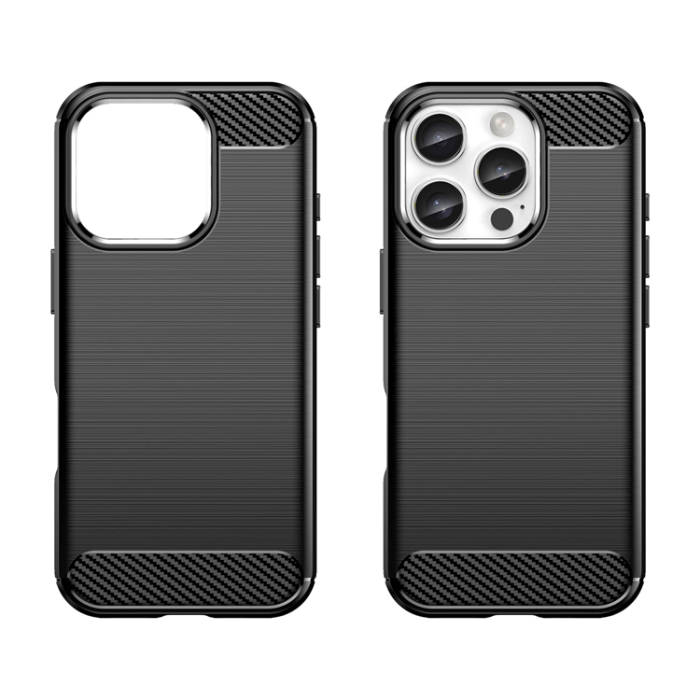 OEM - iPhone 16 Pro Max Mobilskal Silikon Carbon - Svart