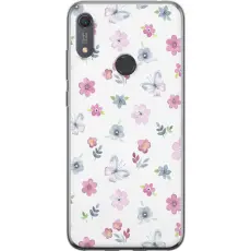 Gustaf - Mobilskal till Huawei Y6s (2019) med Blommor och fj&auml;rillar