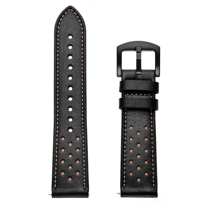 Tech-Protect - Galaxy Watch 4/5 (40/42/44/45/46mm) Band Läder - Svart