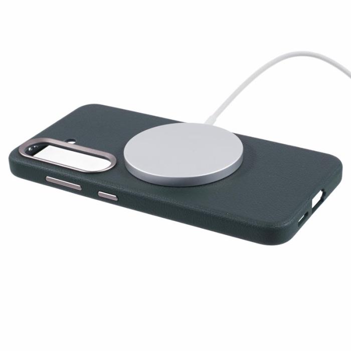 X-Level - X-LEVEL Mobilskal till Galaxy S25 MagSafe PU Läder Hård PC Grön