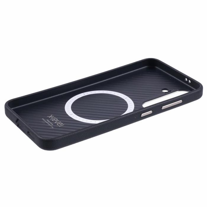 X-Level - X-LEVEL Mobilskal till Galaxy S25 MagSafe PU Läder Hård PC Svart
