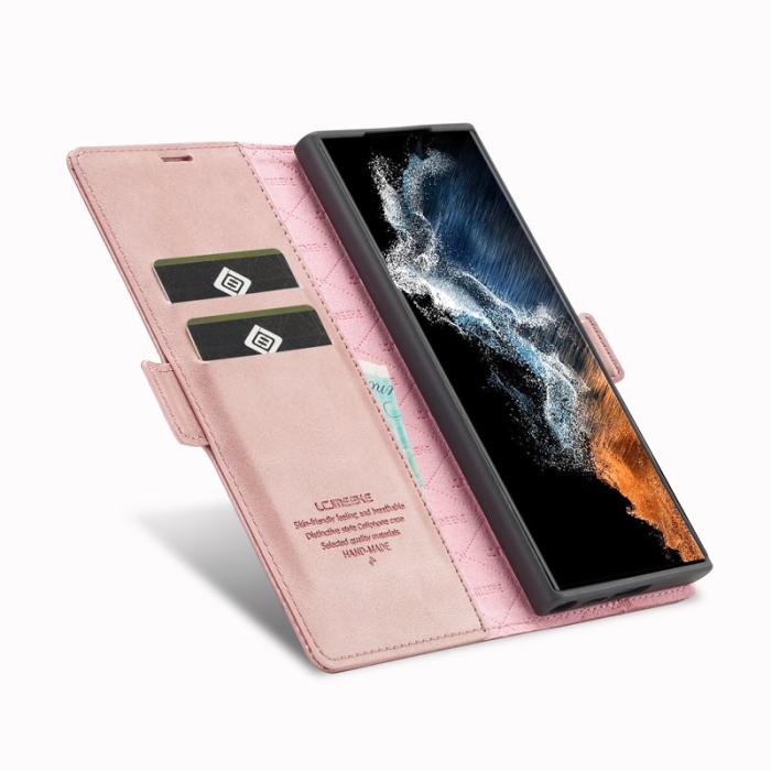 LC.imeeke - LC.IMEEKE Samsung Galaxy S25 Ultra Plånboksfodral Konstläder- Roséguld