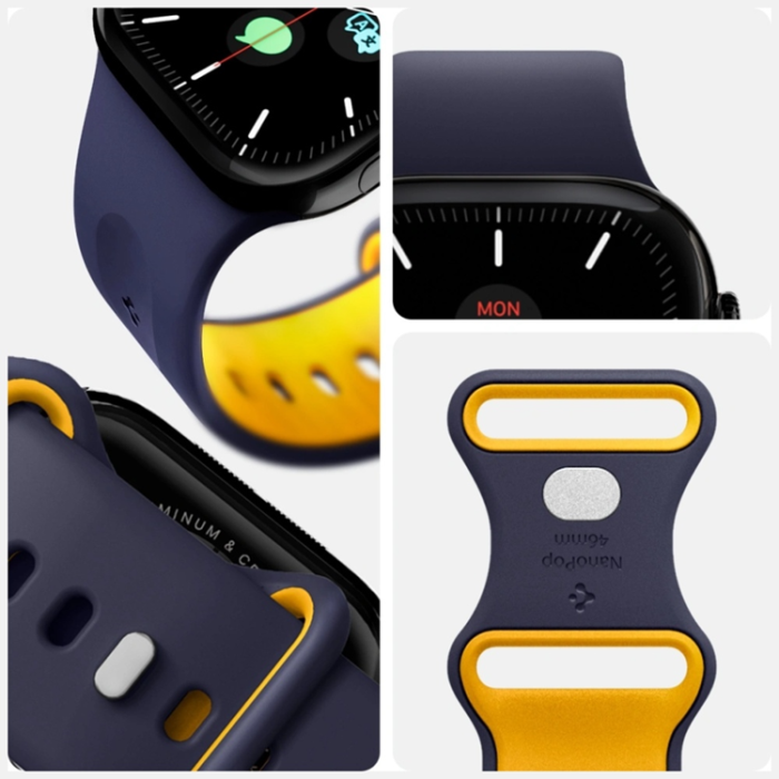 Spigen - Spigen Apple Watch (44/45/46/49) Armband Nano Pop - Marinblå