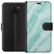 Gustaf - Pl&aring;nboksfodral till Xiaomi Redmi Note 9 med Mint Marble