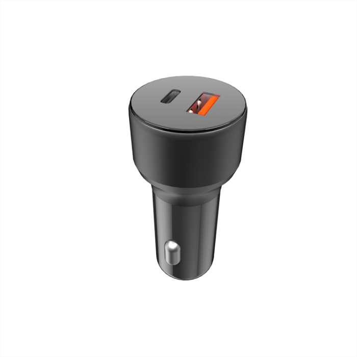 QUALO - QUALO Billaddare 32W 1xUSB-C 1xUSB-A Återvinning QRLS-AC-01-32 - Svart