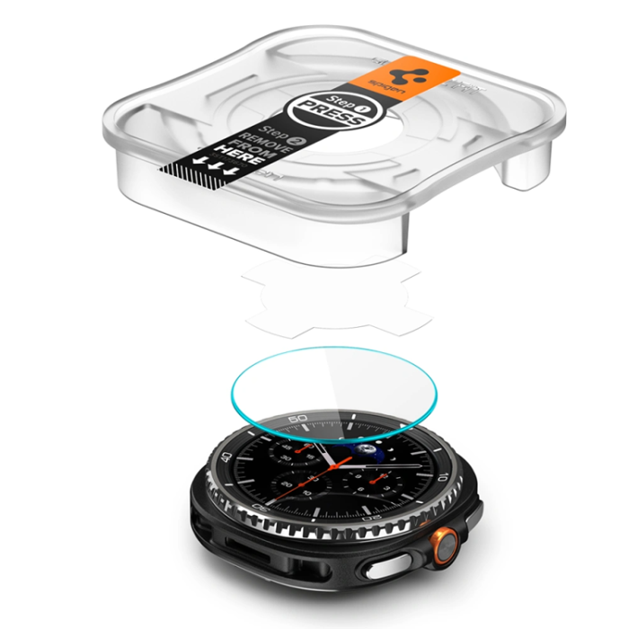 Spigen - [2-Pack] Spigen Galaxy Watch 8 Classic (46mm) Härdat Glas Skärmskydd