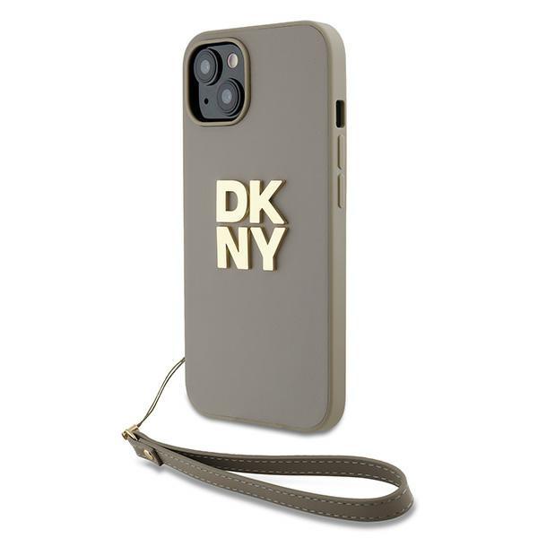 DKNY iPhone 15/14/13 Mobilskal Wrist Strap Stock Logo - Beige | 2353 | AlltMobil