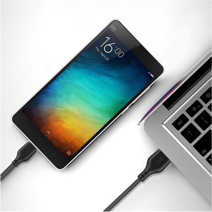 BASEUS - XO 3in1 USB - Lightning/USB-C/MicroUSB 1m Kabl 2.1A- Svart