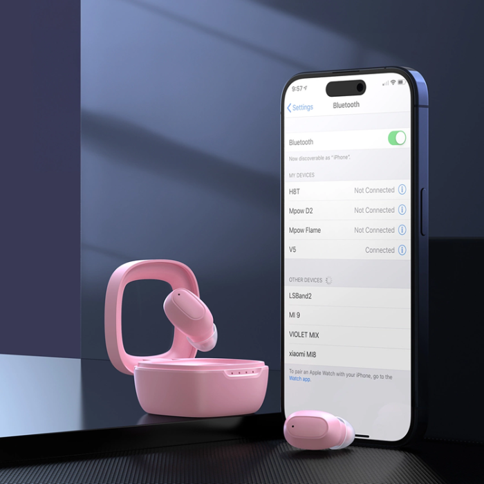 Choetech - Choetech In-ear Trådlösa Hörlurar TWS Bluetooth MEMS - Rosa