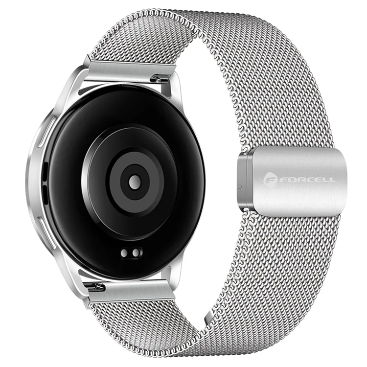 Forcell Galaxy Watch 20mm Armband Magnetic Steel FS11 - Silver | 5123 | AlltMobil