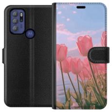 iSecrets - Plånboksfodral till Motorola Moto G60S med Rosa Tulpaner