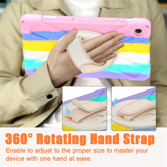 A-One Brand - Galaxy Tab A9 Plus Mobilskal Silikon Rotary Kickstand