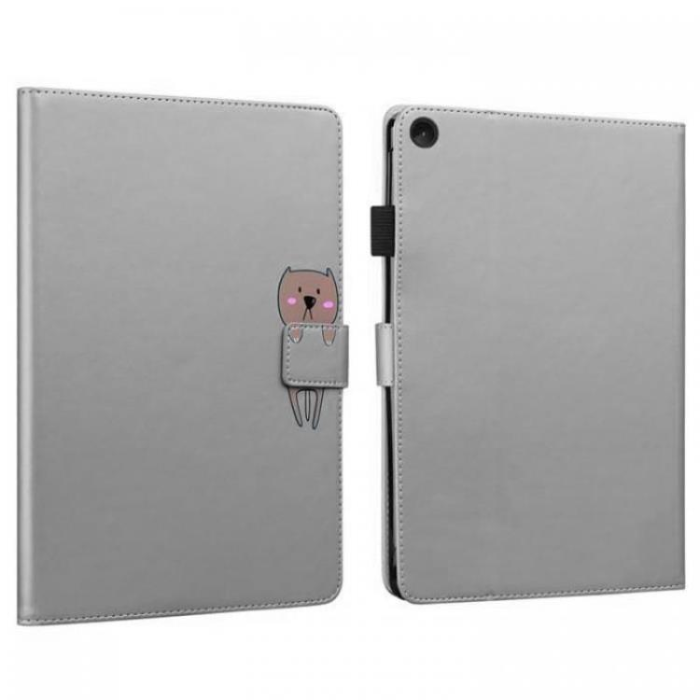 A-One Brand - Lenovo Tab M10 GEN 3 Fodral Kortplatser PU-läder - Grå