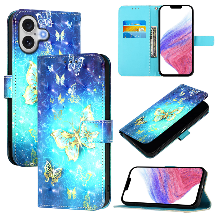 A-One Brand - iPhone 17 Plånboksfodral Printing Pattern Med Strap