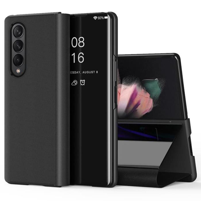 A-One Brand - Galaxy Z Fold 4 Fodral Mirror Folio Flip - Svart