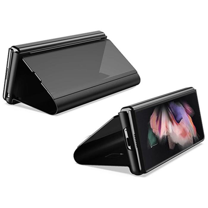 A-One Brand - Galaxy Z Fold 4 Fodral Mirror Folio Flip - Svart