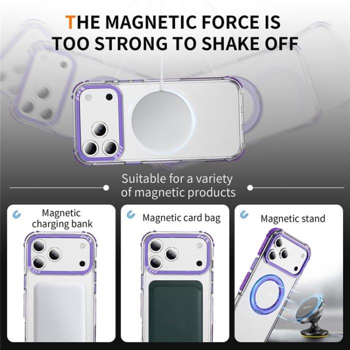 A-One Brand - iPhone 17 Pro Max Mobilskal MagSafe Anti Drop - Lila