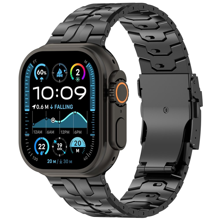 Apple Watch (38/40/41/42mm) Armband Titan Alloy (Svart) | 5122 | AlltMobil