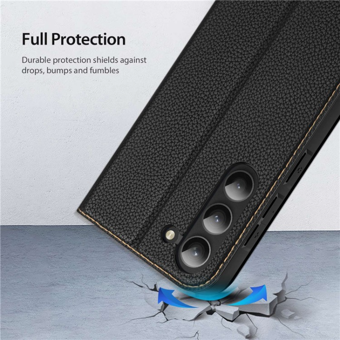 Dux Ducis - Dux Ducis Galaxy S23 Plånboksfodral Skin X2 Magnetic - Svart