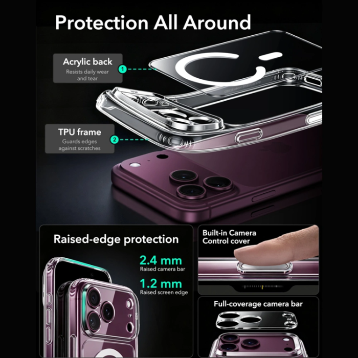 ESR - ESR Mobilskal För iPhone 17 Pro Max/18 Pro Max Magsafe med Skärmskydd