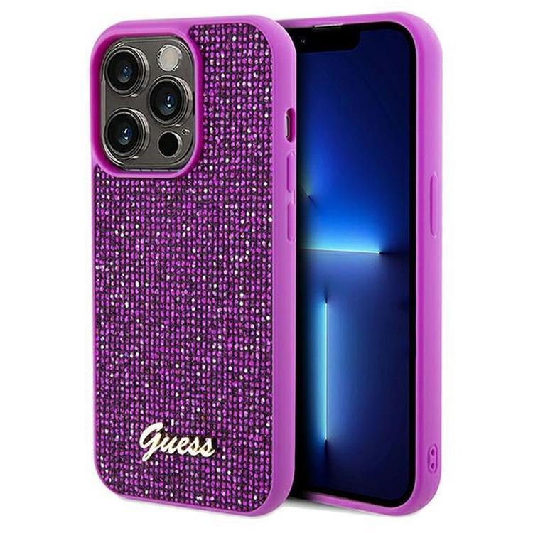 Guess Mobilskal till iPhone 14 Pro Max Disco Script Metal - Lila | 2353 | AlltMobil
