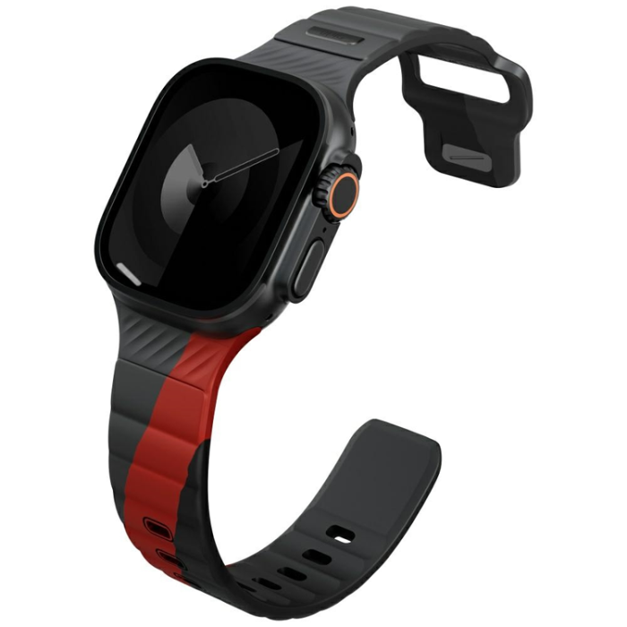 UNIQ - Uniq Apple Watch 49/46/45/44mm Armband Rubber - Charcoal