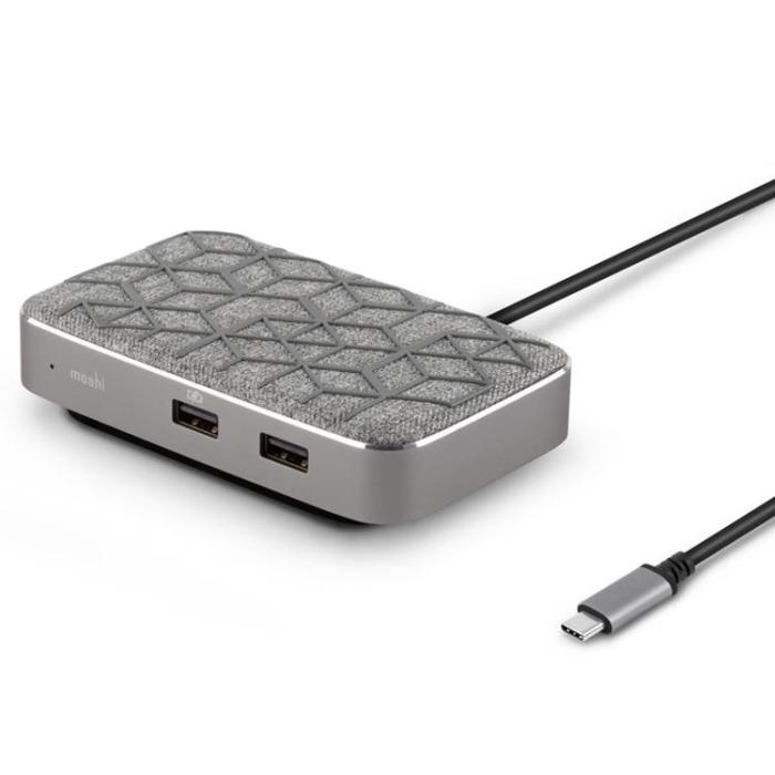 Moshi - Moshi Symbus Q USB-C-Hubb Med Qi-Laddning