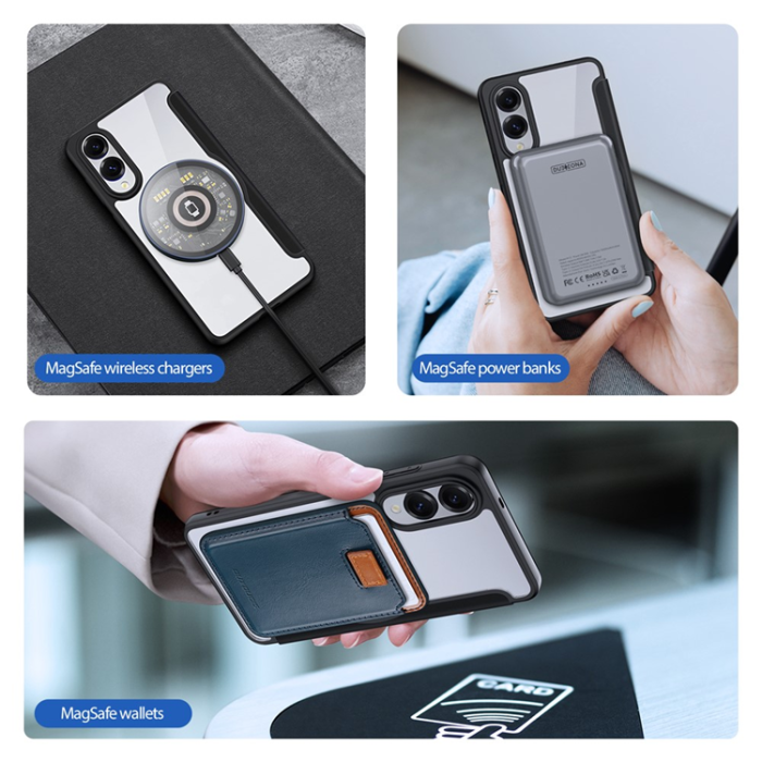 Dux Ducis - Dux Ducis Galaxy S25 Edge Plånboksfodral MagSafe Skin X Pro