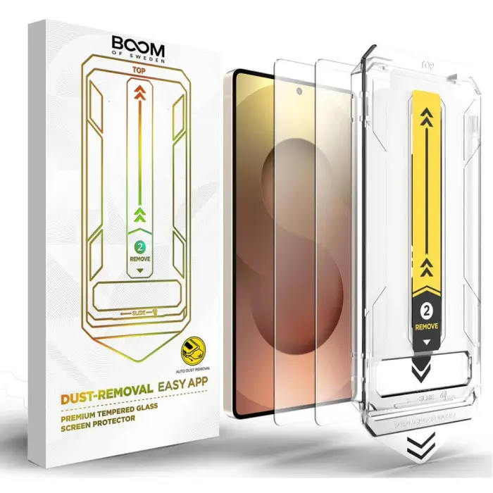 BOOM Galaxy S25 Ultra härdat glas skärmskydd 2-pack livstidsgaranti