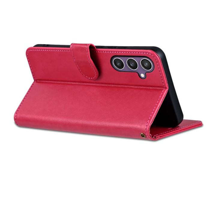 AZNS - AZNS Samsung Galaxy S26 Plus Plånboksfodral Konstläder Ställ - Röd