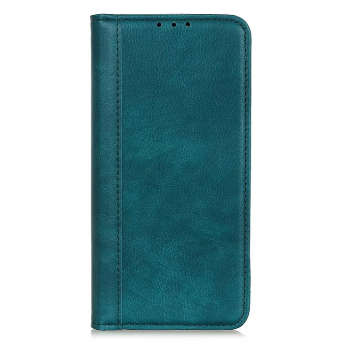 A-One Brand - iPhone 17 Pro Max Plånboksfodral Äkta Läder Litchi - Grön