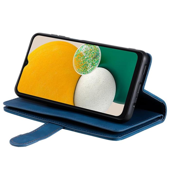 OEM - Samsung Galaxy S26 / S26 Pro Fodral 9 Kortfack Dragkedja Konstläder - Blå