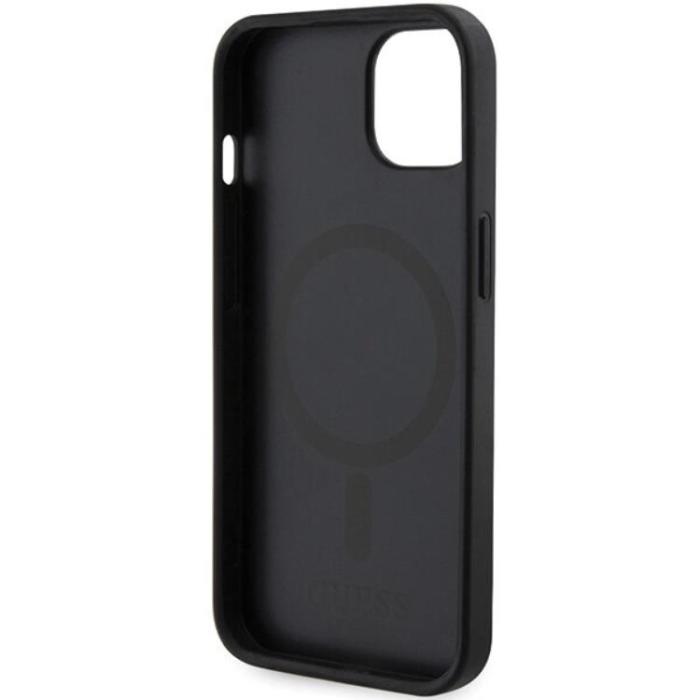 Guess - Guess iPhone 15/14/13 Mobilskal MagSafe GCube Stripes - Svart